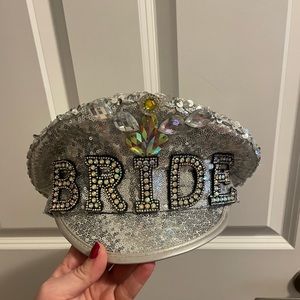 Bride captain hat - sequins & bling